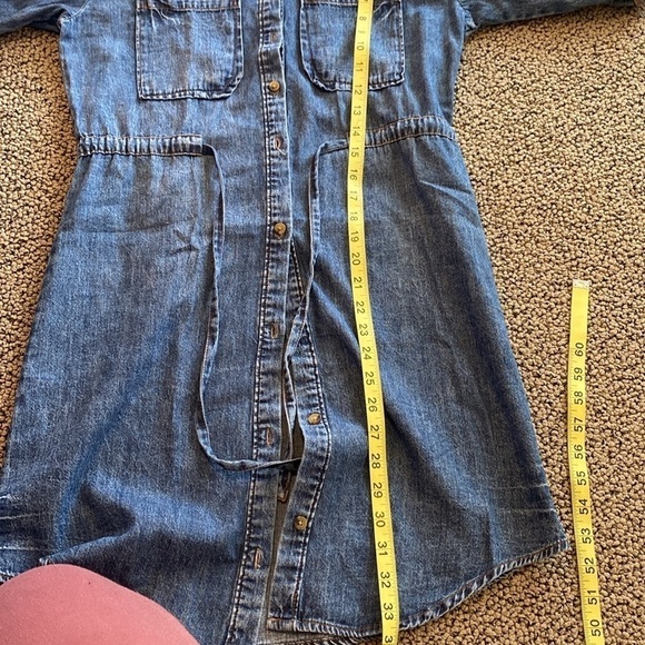 Denim Shirt Dress Size XS in Like New Condition - Picture 8 of 8